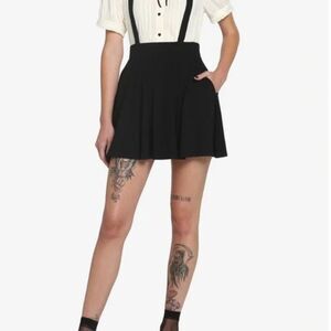 Hot Topic Black Skirt with Suspenders